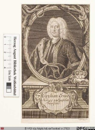 Bildnis Christian Ernst, Herzog zu Sachsen-Saalfeld (reg. 1729-45)