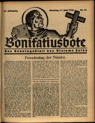 Ausgabe vom Sonntag, den 21. Juni 1936.