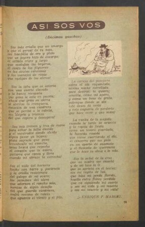 Así sos vos - (Décimas gauchas)