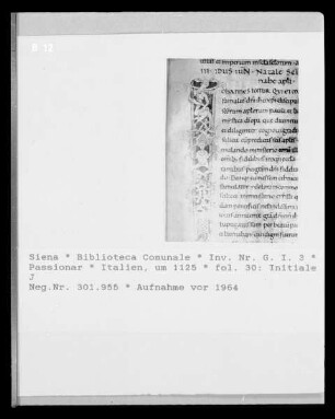 Passionar — Initiale J, Folio fol. 30