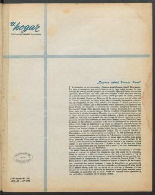 ¿Conoce usted Buenos Aires?