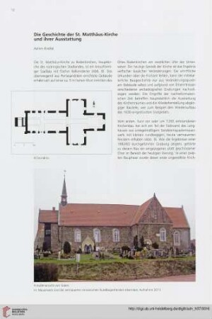 Die Geschichte der St. Matthäus-Kirche und ihrer Ausstattung