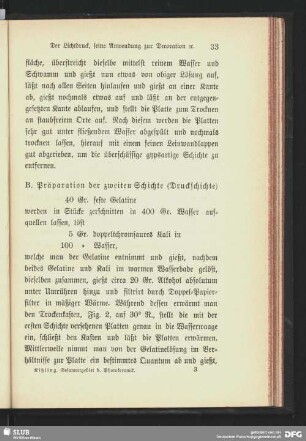 B. Präparation der zweiten Schichte ( Druckschichte).