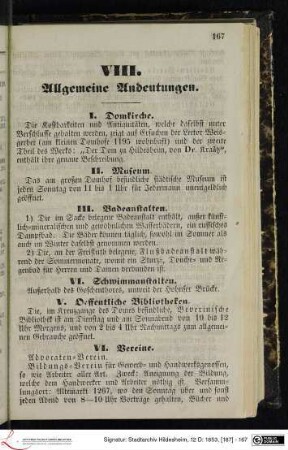 VIII. Allgemeine Andeutungen.