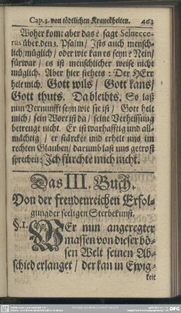 Das III. Buch. Von der freudenreichen Erfolgung der seeligen Sterbekunst