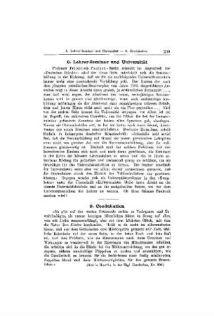 Lehrer-Seminar und Universität