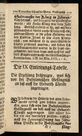 117-121, Die IX. Einleitungs-Tabelle