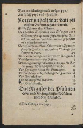 Korter ynhalt war van yn düssem Bökelin gehandelt werlt.