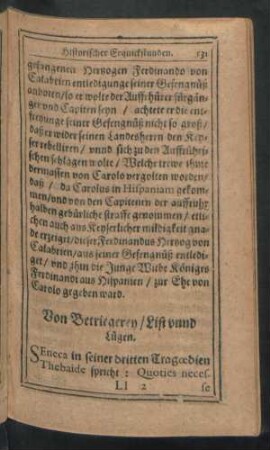 Von Betriegerey/ List unnd Lügen.