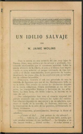 Un idilio salvaje - [Parte única]