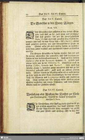 Das XLVI. Capitel. Vorstellung oder Auffzug der Kirchen zur Heiligen Dreyfaltigkeit, benebst der kleinen Polnischen Kirchen S. Anna