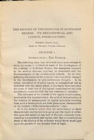 A history of the principle of sufficient reason : its metaphysical and logical formulations