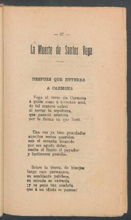 La Muerte de Santos Vega