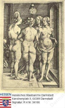 Dürer, Albrecht (1471-1538) / Stich 'Die vier nackten Frauen'