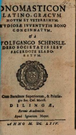 Onomasticon latino-graecum et graeco-latinum