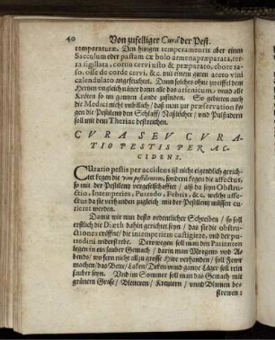 Cura Seu Curatio Pestis Per Accidens