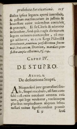 Caput IV. De Stupro.