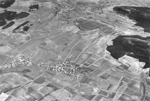 Landschaft vor dem Autobahnbau Im Vordergrund Baldingen