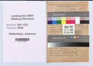 Entnazifizierung Johannes Wellershaus , geb. 05.07.1911 (Bauingenieur)