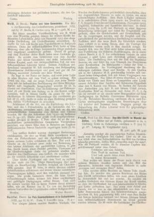 401 [Rezension] Weiß, Bernhard, Paulus und seine Gemeinden. Ein Bild von der Entwicklung des Urchristentum, gezeichnet