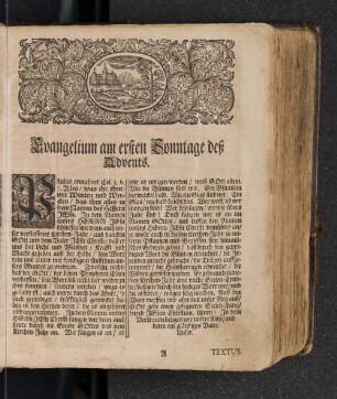 Evangelium am ersten Sonntage deß Advents.