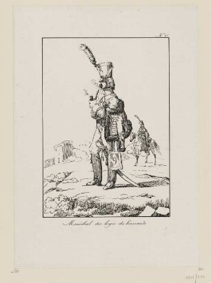 Maréchal des logis de hussards, Blatt 27 der Folge "Französische Militärkostüme"