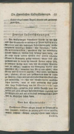 Feurige Lufterscheinungen.