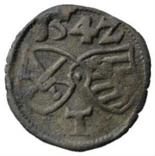 Münze, Pfennig (einseitig), 1542
