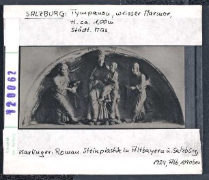 Salzburg, Städt. Museum: Tympanon, weißer Marmor