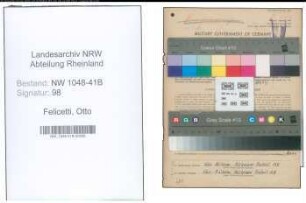 Entnazifizierung Otto Felicetti , geb. 22.05.1903 (Feuerwehrmann)