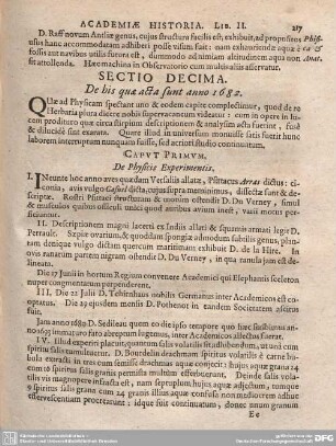 Sectio Decima