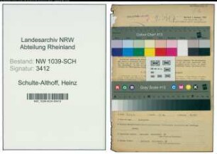 Entnazifizierung Heinz Schulte-Althoff , geb. 28.04.1922 ()