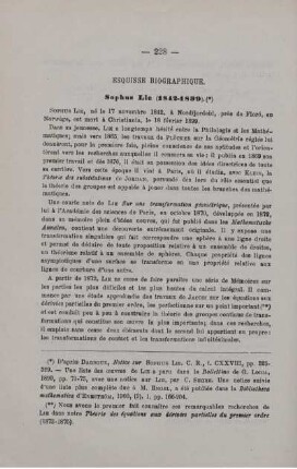 ESQUISSE BIOGRAPHIQUE.