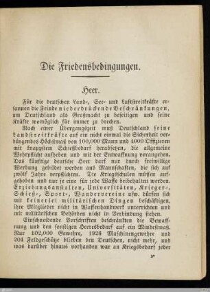 Die Friedensbedingungen