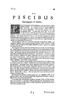De Piscibus Cartilagineis in Genere