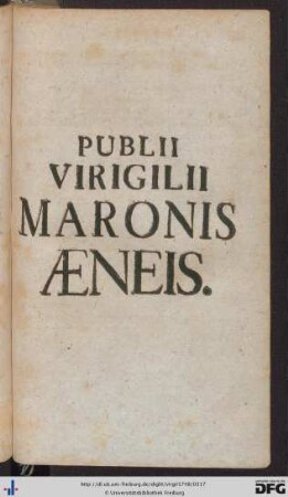 Publi Virgilii Maronis Aeneis.