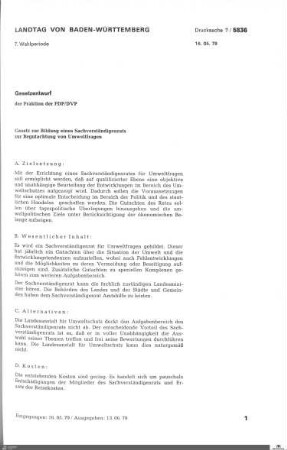Gesetzentwurf der FDP: Sachverständigenrat für Umweltfragen
