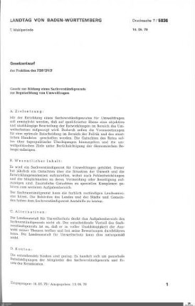 Gesetzentwurf der FDP: Sachverständigenrat für Umweltfragen