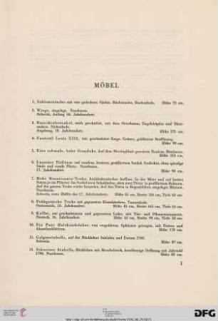 Möbel (Nr. 1-120)