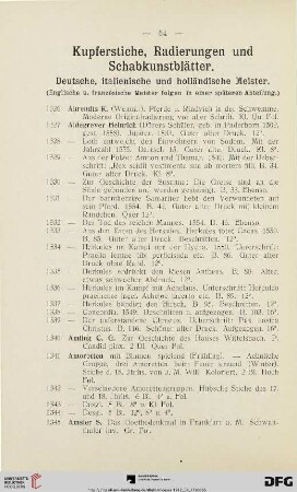 Kupferstiche, Radierungen u. Schabkunstblätter (Nr. 1326-2176)