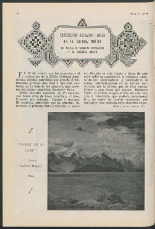 Exposición Edelmiro Volta en la Galería Müller