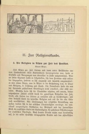 II. Zur Religionskunde