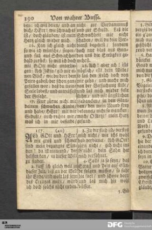 Von wahrer Busse und Bekehrung.