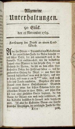 90 Stück. d. 18. November 1769.