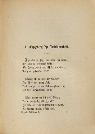 Alte und neue Gedichte und Geschichten in erzgebirgischer Mundart, 1
