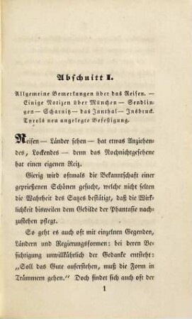 Allerlei aus dem Tagebuche eines Reisenden, 1