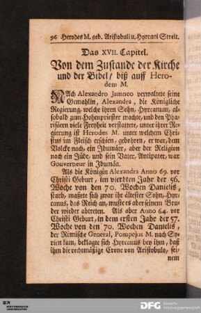 Das XVII. Capitel.