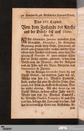 Das XVII. Capitel.