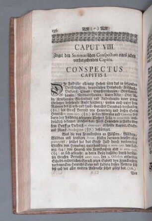 Caput VIII. Zeiget den Summarischen Conspectum eines jeden vorhergehenden Capitis.