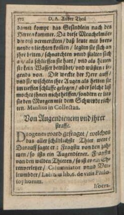 Von Augendienern und ihrer straffe.